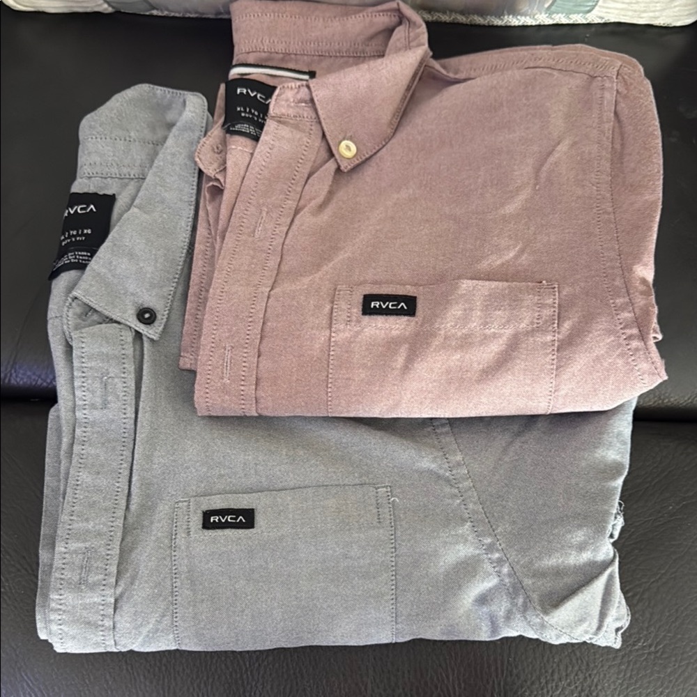 Bundle: 2 RVCA dress shirts